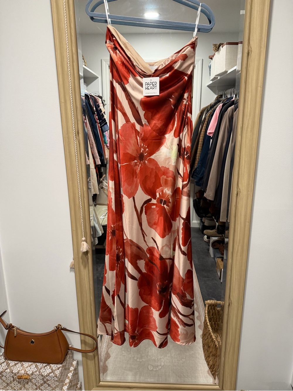Floral strap maxi dress size Large